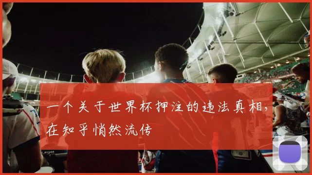 一个关于世界杯押注的违法真相，在知乎悄然流传